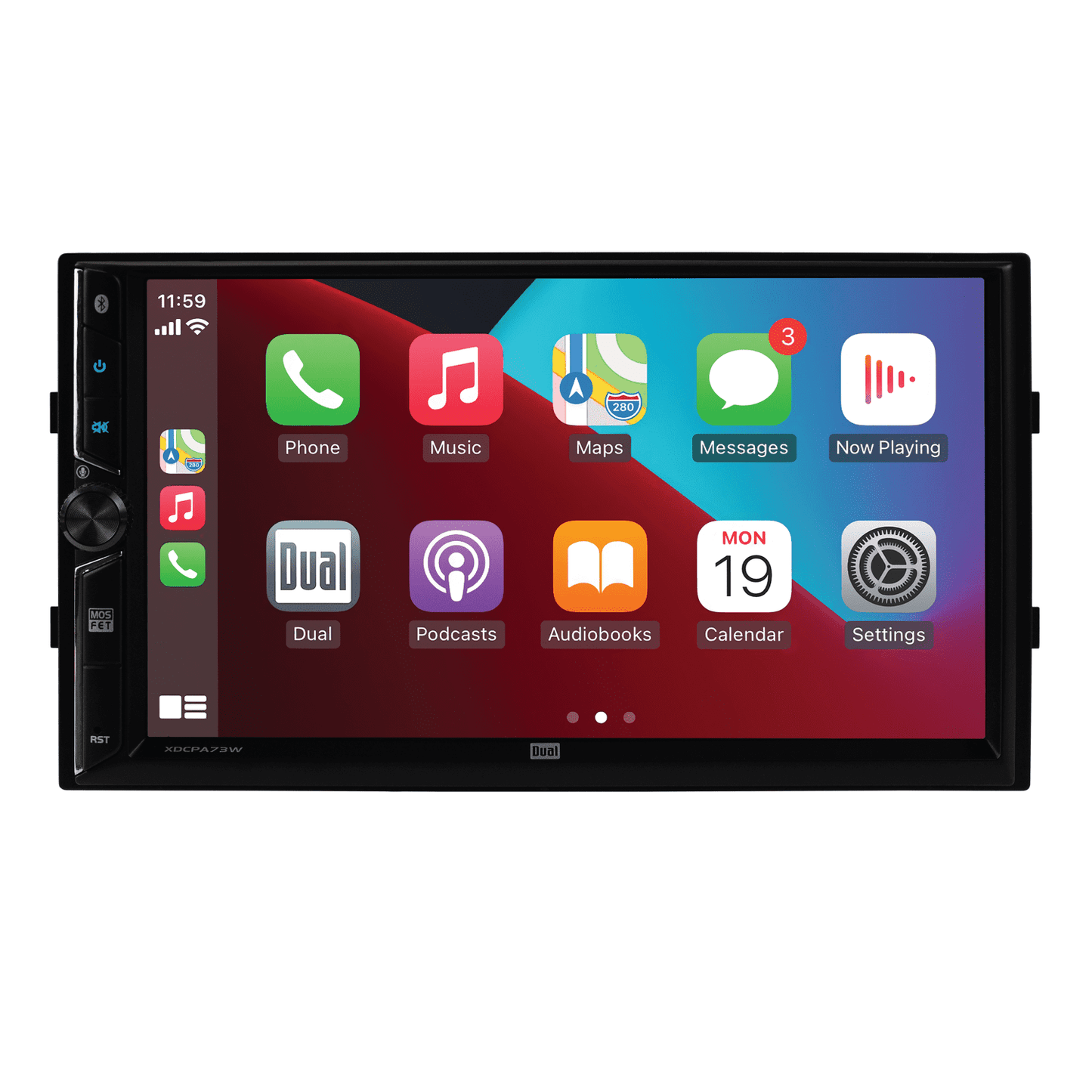Dual Electronics 7" Touchscreen Car Stereo Receiver with Wireless Appl