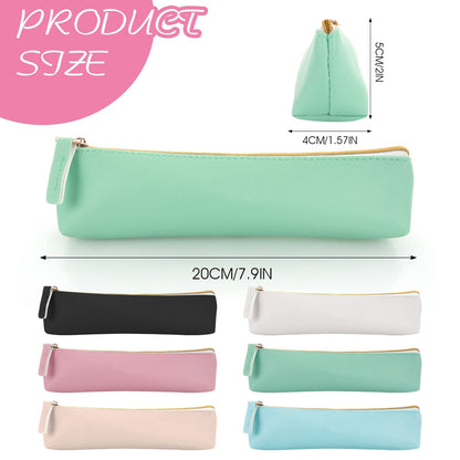 Toolix Leather Pen Pencil Case Cute Pencil Small Pen Bag Aesthetic Sta