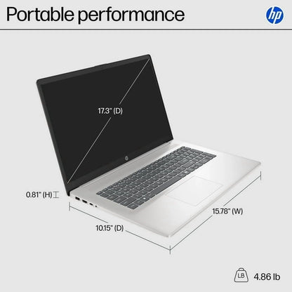 HP 17t Touchscreen Laptop Computer, 17.3" HD+, Intel Core Ultra 7 255U