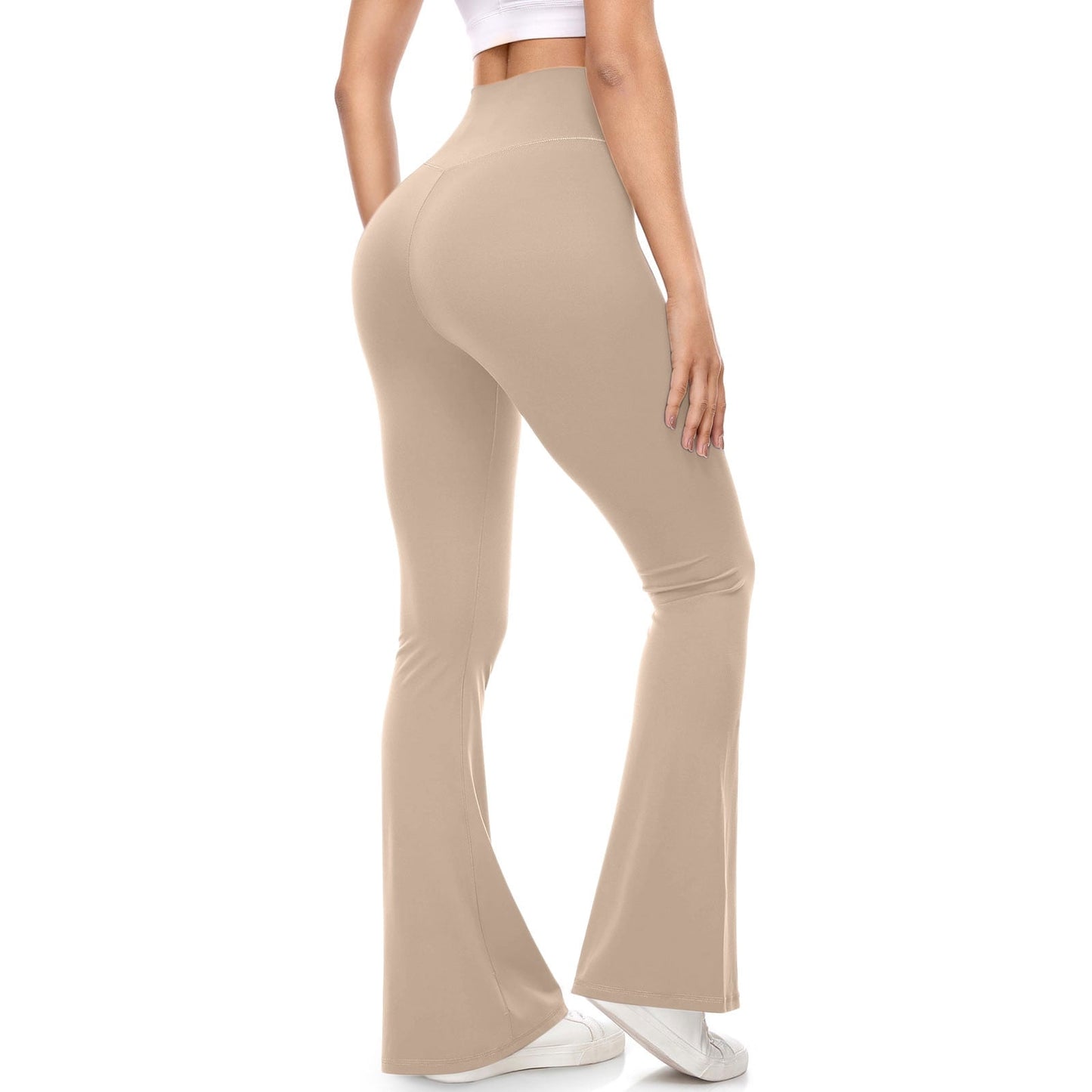 QATAINLAV Women's Flare Yoga Pants Casual V Crossover High Waisted Wor
