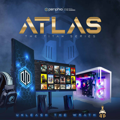 Periphio Atlas AMD Gaming PC, Liquid Cooled Ryzen 5 5600GT (4.4GHz Tur