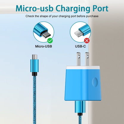 Fast Charger USB Wall Charger with USB-A to Micro Cable 6FT Fast Charg