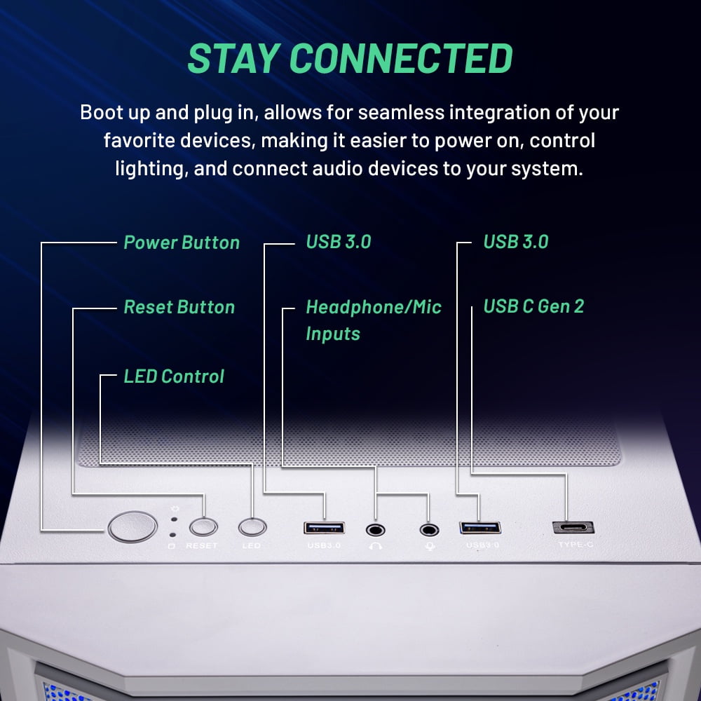 Skytech Archangel Gaming PC Desktop Intel Core i5 13400F NVIDIA GeForc