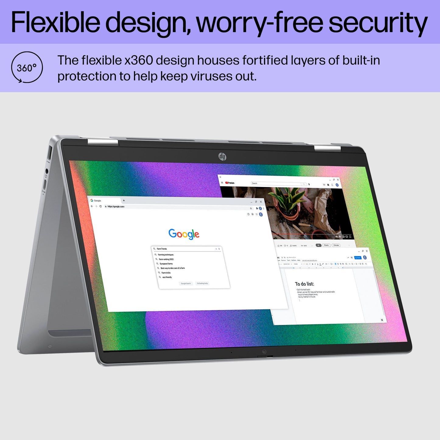 HP 14 inch x360 FHD Touch Chromebook Plus Laptop with Google AI Intel