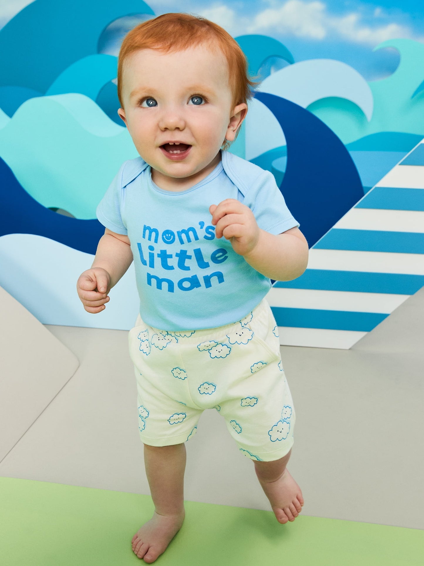 Garanimals Newborn & Baby Boy Cotton Lap-Shoulder Short-Sleeve Bodysui