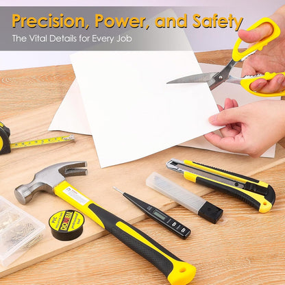 185-Piece Household Tool Kit with Sturdy Storage for Home Repair and P