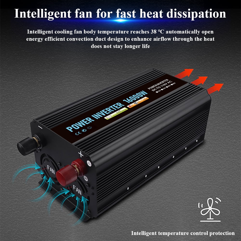 DFITO Power Inverter, 12V, 8000W Continuous, 16000W Surge, LCD Display