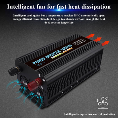 DFITO Power Inverter, 12V, 8000W Continuous, 16000W Surge, LCD Display