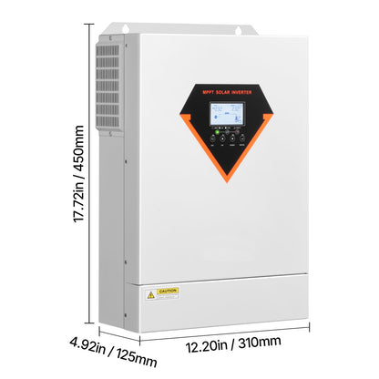 KFFKFF Hybrid Solar Inverter, 6000W, All-in-One Pure Sine Wave Power I