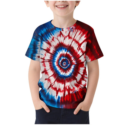 Toddler Girl Clothes under $5 Short Sleeved Printed Pattern T-shirt Ro