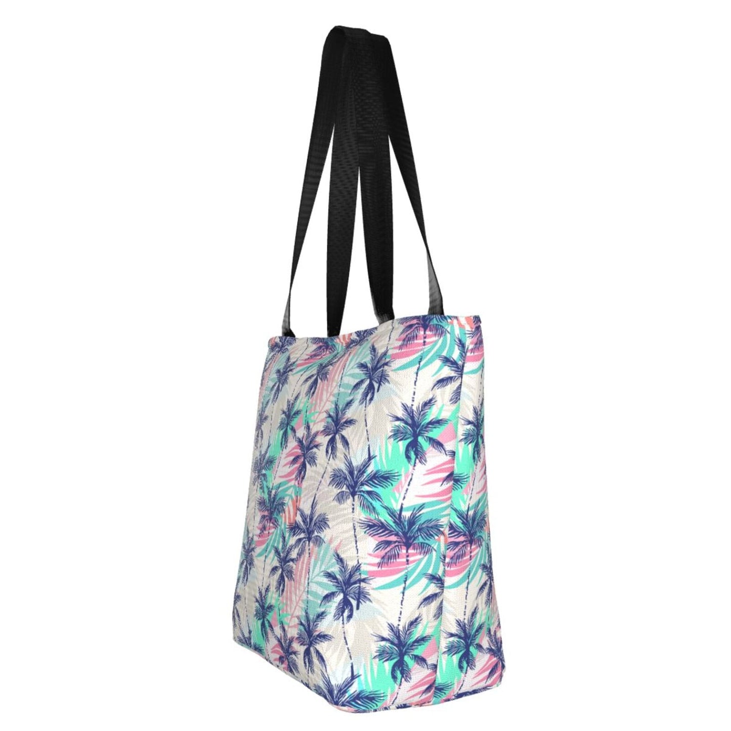 Vsdgher Palm Leaves print Reusable Shopping Grocery Bags for Women Sho