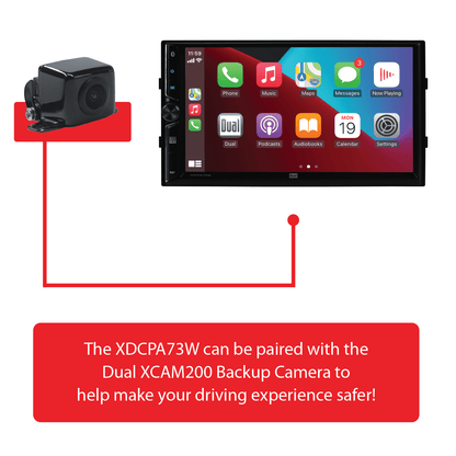 Dual Electronics 7" Touchscreen Car Stereo Receiver with Wireless Appl
