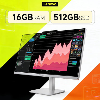 Lenovo All in One Desktop Computer, 23.8" IPS FHD Display, Intel N100