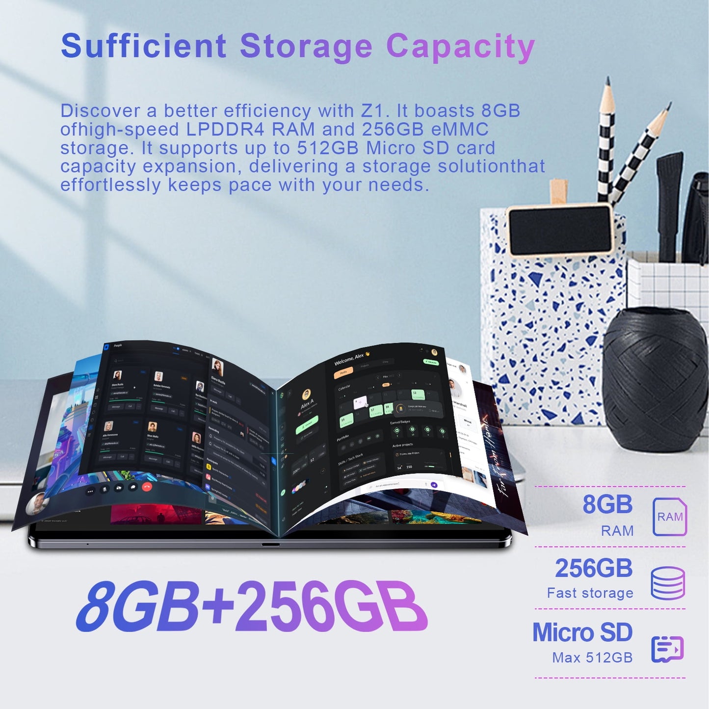 Golzer Android 14 Tablet 15 inch 2.5K Display, Helio G99 Octa-Core Pro