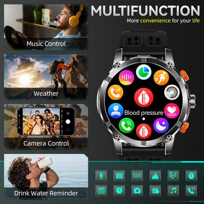 Cyberdyer Smart Watch with LED Flashlight, 100+ Sports Modes, 1.7" HD