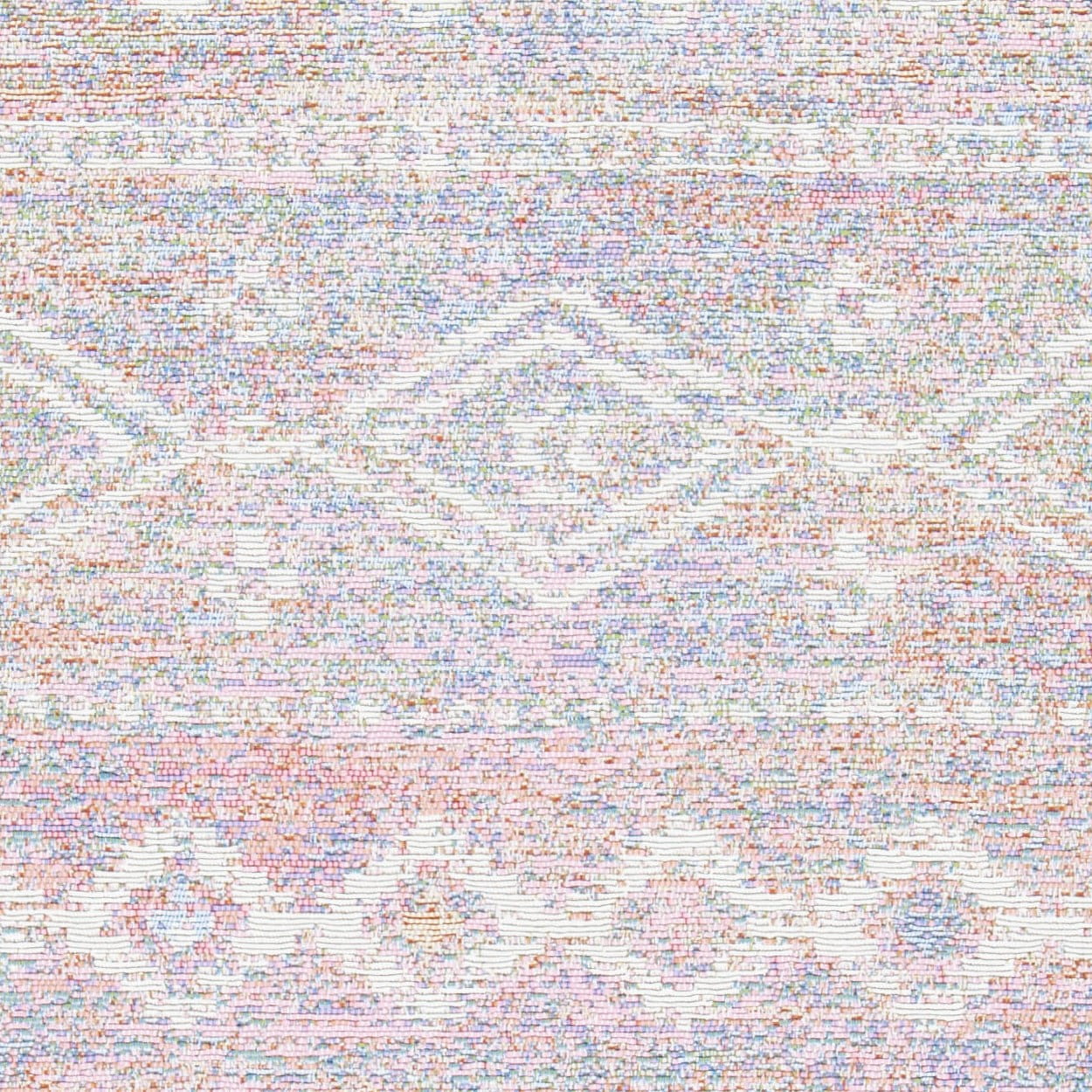 Safavieh Summer Zoja Outdoor Geometric Distressed Area Rug, Ivory/Pink