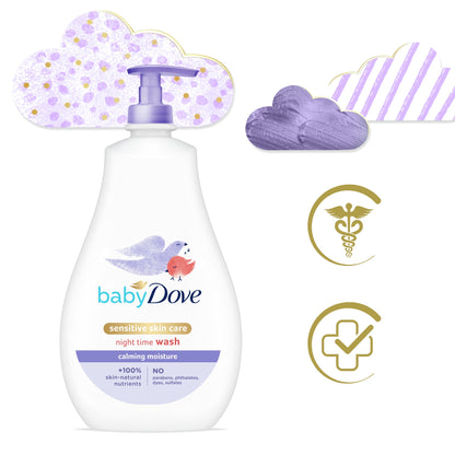 Baby Dove Sensitive Skin Body Wash Calming Moisture Hypoallergenic & T