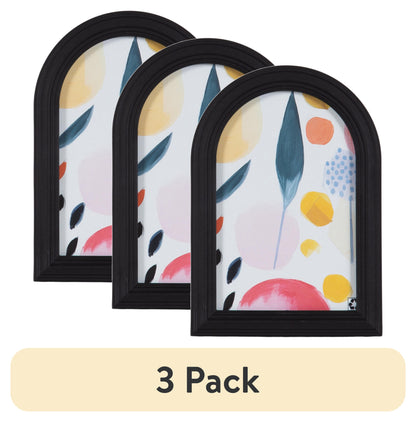 (3 pack) DesignOvation 4x6 Arch Gold Decorative Tabletop Picture Frame
