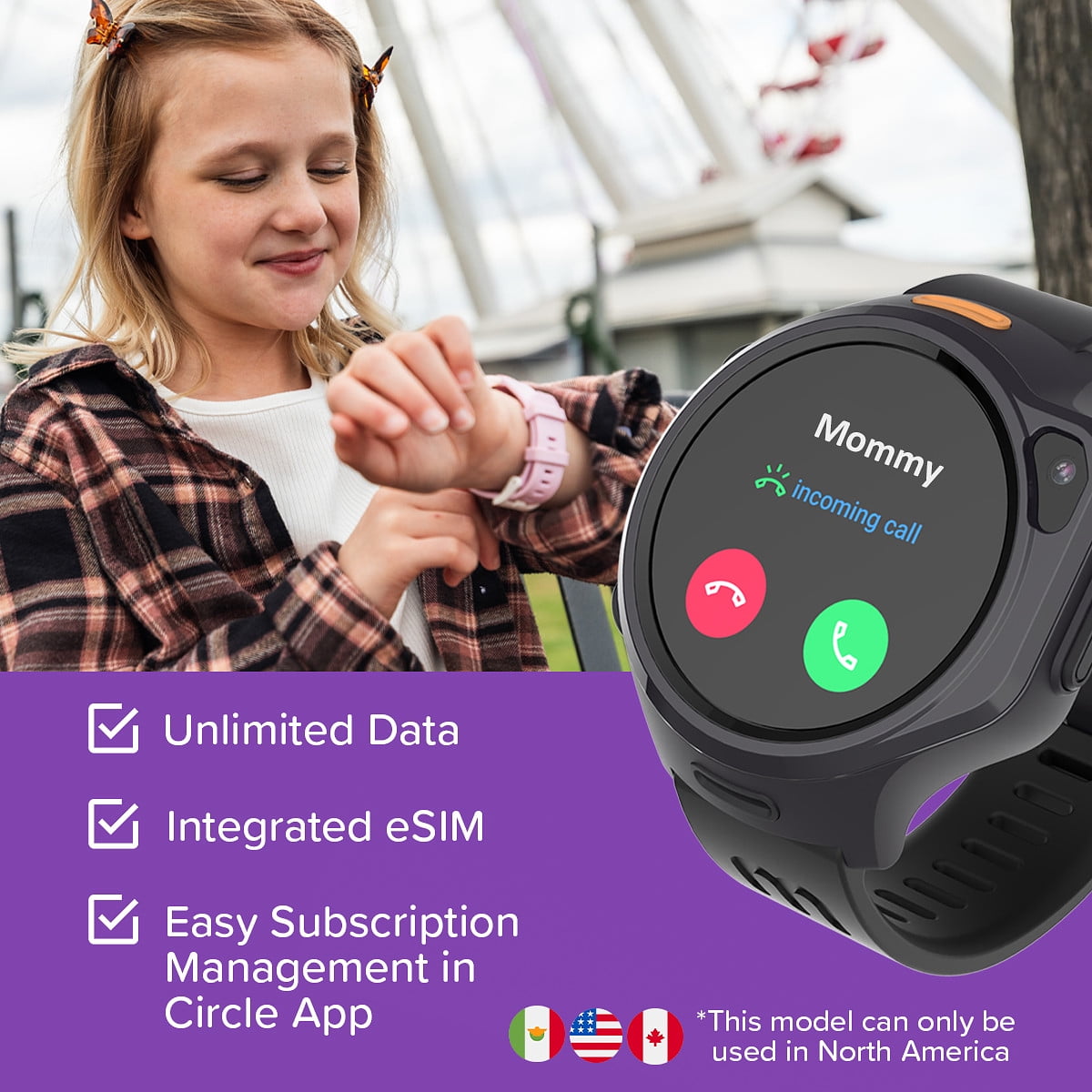 myFirst Fone R2 (Cotton Candy) - Kids Smartwatch Phone: GPS Safety, Vi