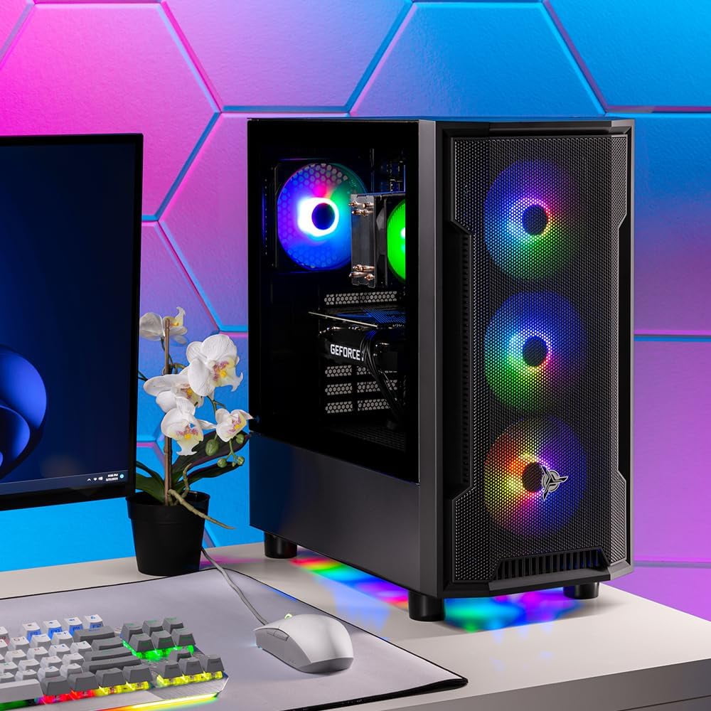 Skytech Shadow Gaming PC Desktop AMD Ryzen 5 5500 NVIDIA GeForce RTX 3