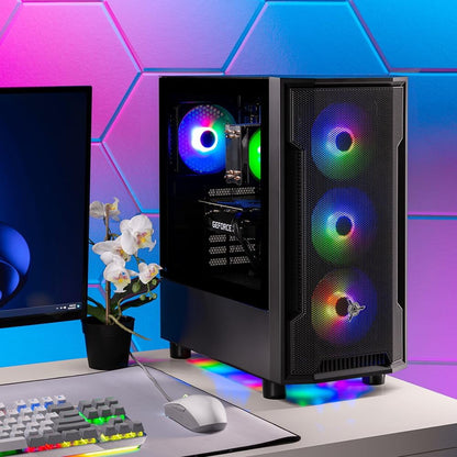 Skytech Shadow Gaming PC Desktop AMD Ryzen 5 5500 NVIDIA GeForce RTX 3