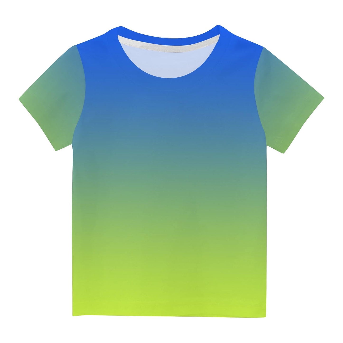 Children Tees Girls Summer Short Sleeve T-Shirt Fashion Gradient Print