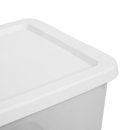 Sterilite Set of (4) 12 Quart Storage Bins, Clear Plastic Storage Bin