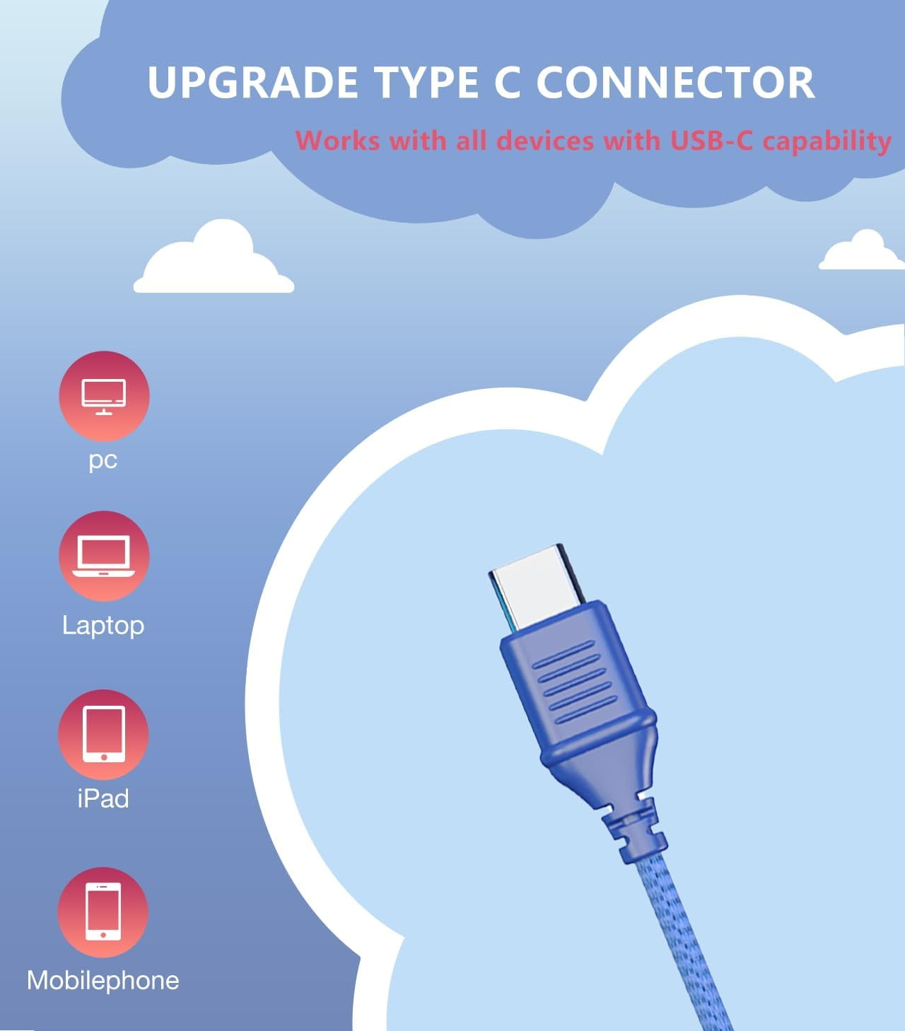 Upgrade USB Type C Kids Headphone for School, 94dB Safe Volume Limited
