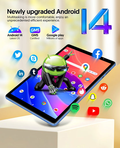 FITIFUN Android 14 Tablet 10 inch Tablets, 4GB RAM 32GB ROM 1TB Expand