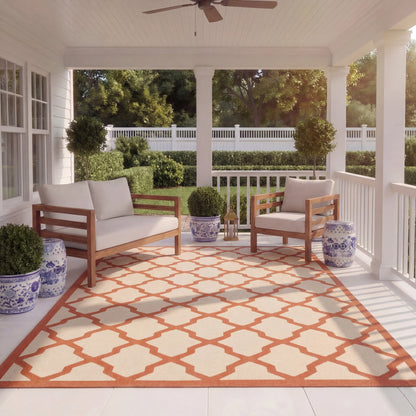 Safavieh Courtyard Amber Geometric Indoor/Outdoor Area Rug, Beige/Terr