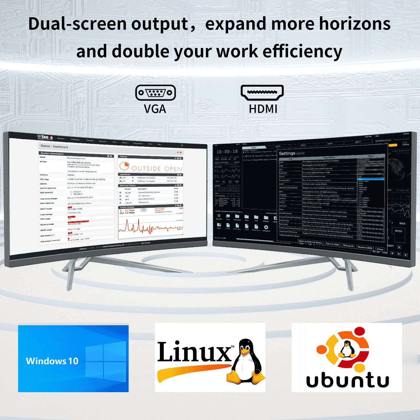 Industrial Mini PC, Kinupute Fanless Desktop Computer Core i5-4200U 1.