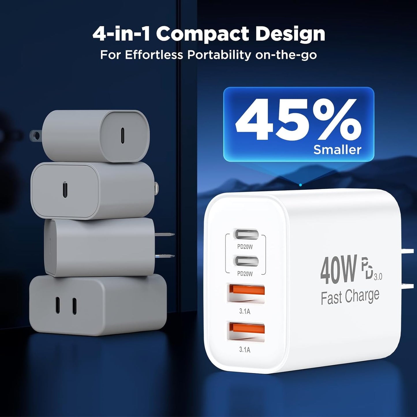 for iPhone 17 16 Charger,2Pack 10FT USB C to C Woven Cable Cord 40W US