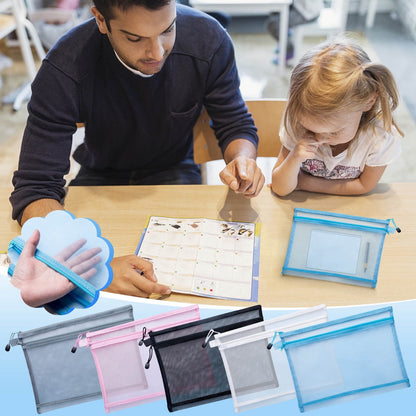 JoyMoreHome Mesh Zipper Pouch,Waterproof Zipper Bags, Document Folders