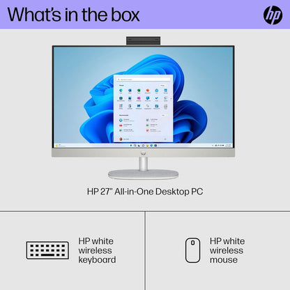 HP 27" All-in-One Desktop Computer, FHD IPS Display, 12-core Intel Cor
