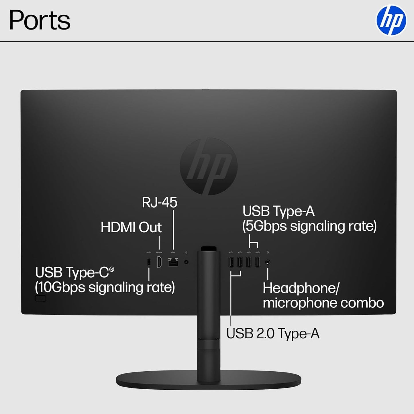 HP Essential 21.5" FHD All-in-One, Intel N-Series N200, 8GB DDR5, 512G