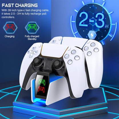 PS5 Controller Charger, ESYWEN Charging Station for PlayStation 5 Cont