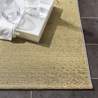 SAFAVIEH Barbados Sand Footprints Outdoor Area Rug, Gold/Blue, 8' x 10