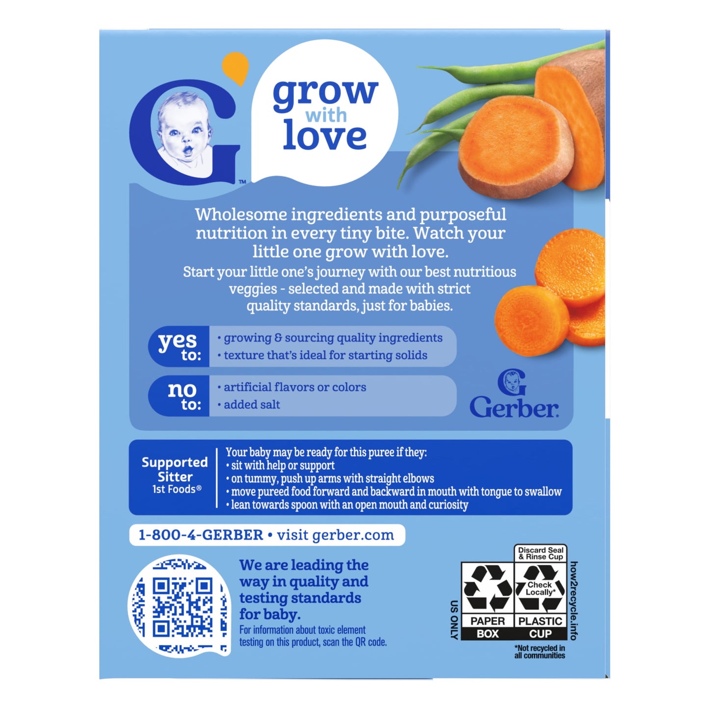Gerber My 1st Veggies Starter Kit, Baby Food Puree, 2 oz Tubs, Variety