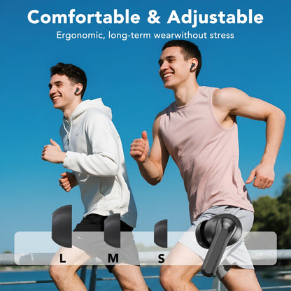 Touch Screen Wireless Earbuds Bluetooth Headphones with 50H Playtime,