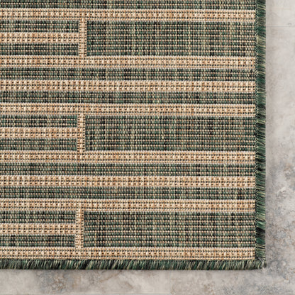 Nuloom Debrin Striped Indoor/Outdoor Area Rug, 4' x 6', Debrin Green