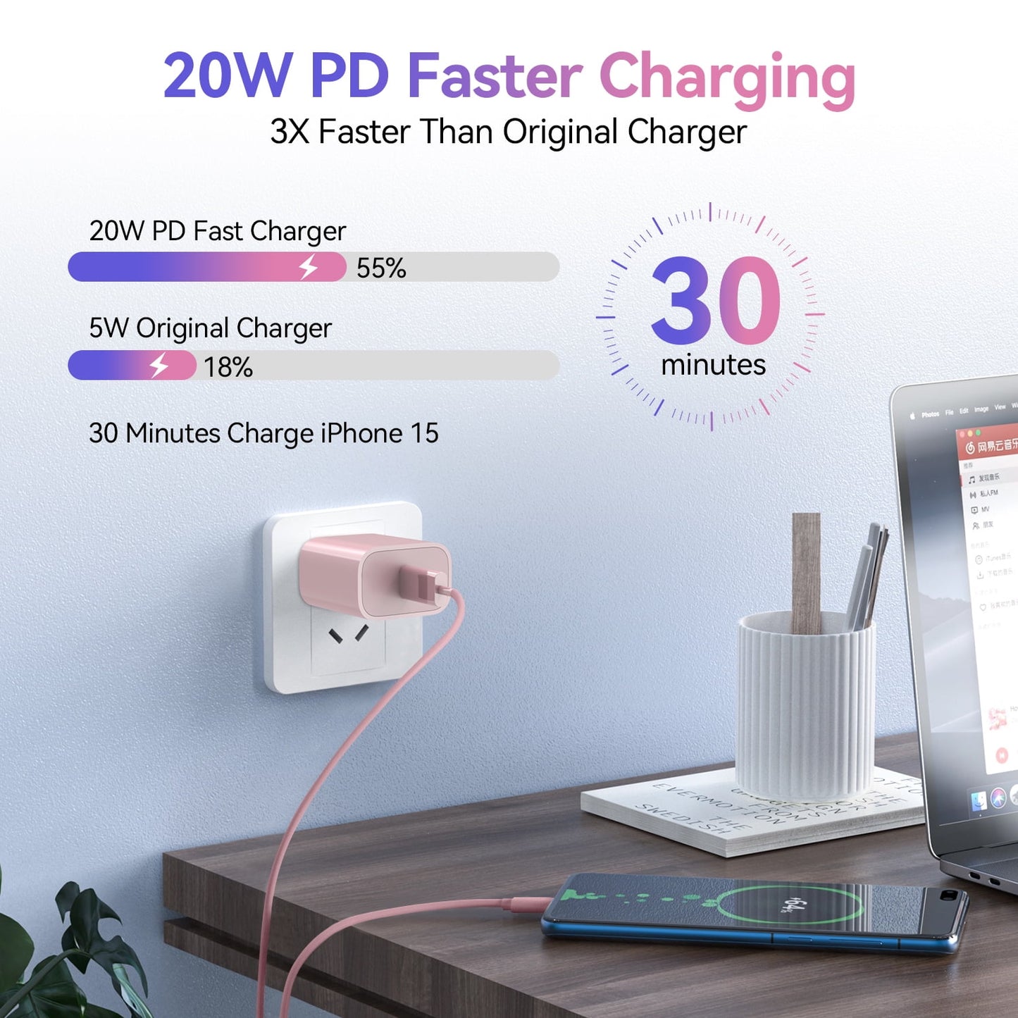 Charger for iPhone 17 16 15 Charger Fast Charging iPhone 15 Pro Max Ch