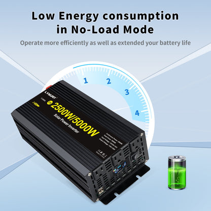 2500W 5000W Peak Modified Sine Wave Power Inverter 12V DC to 110V AC C