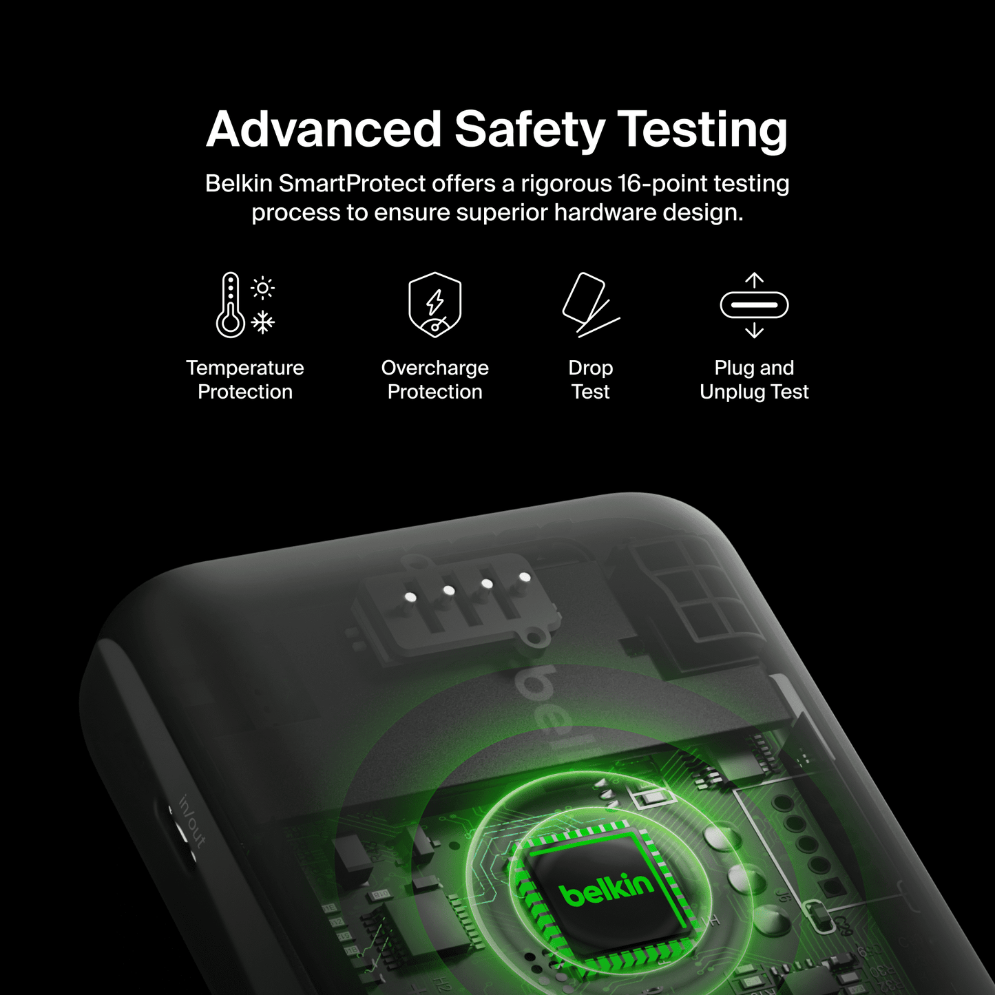 Belkin Portable Charger, USB-C Power Bank 10,000mAh w/ 1xUSB-C and 2xU