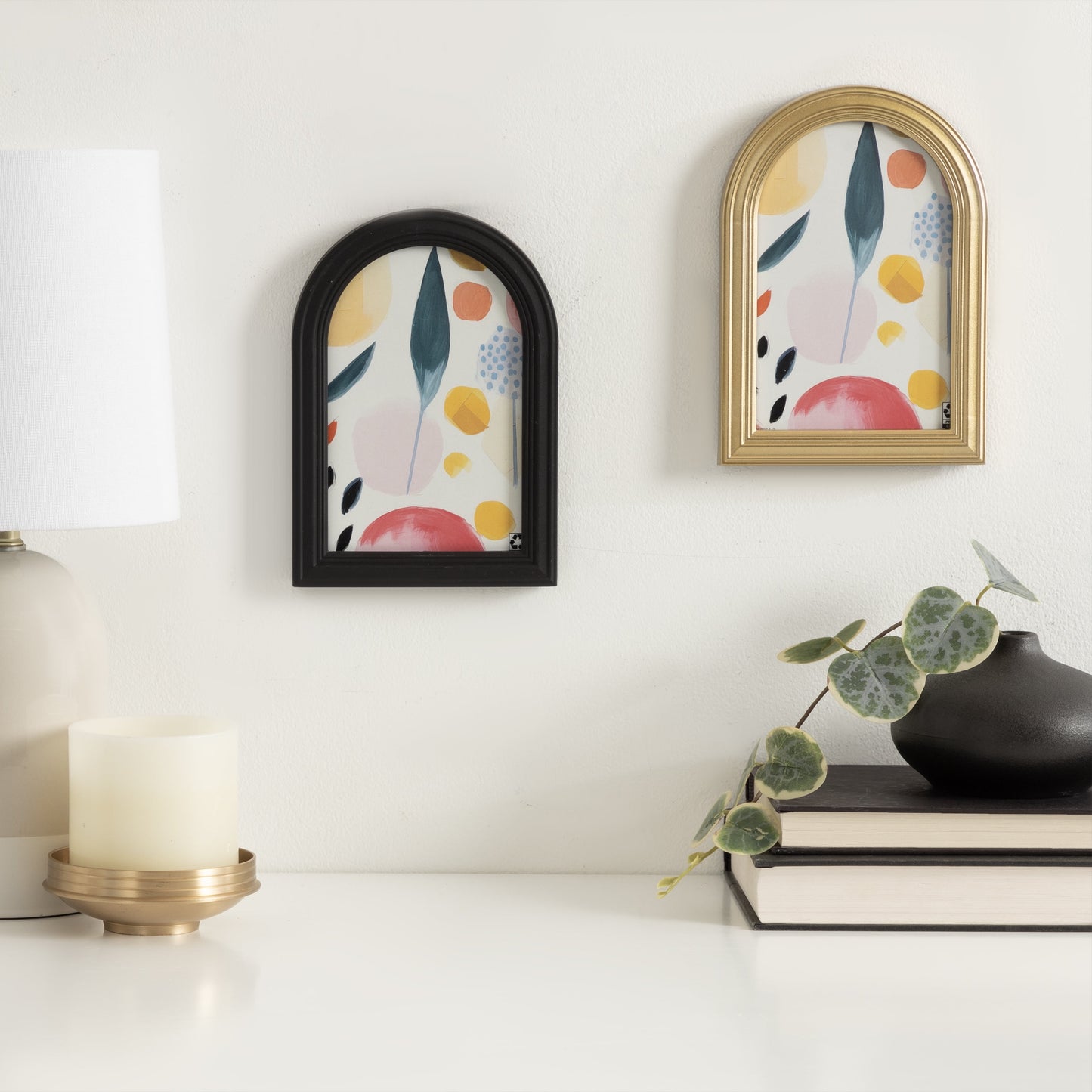 (3 pack) DesignOvation 4x6 Arch Gold Decorative Tabletop Picture Frame