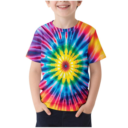 Toddler Girl Clothes under $5 Short Sleeved Printed Pattern T-shirt Ro