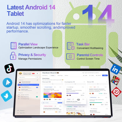 Golzer Android 14 Tablet 15 inch 2.5K Display, Helio G99 Octa-Core Pro