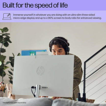 HP 27" All-in-One Desktop Computer, FHD IPS Display, 12-core Intel Cor