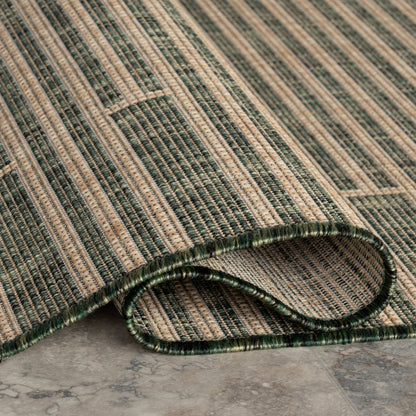 Nuloom Debrin Striped Indoor/Outdoor Area Rug, 4' x 6', Debrin Green