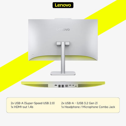 Lenovo All in One Desktop Computer, 23.8" IPS FHD Display, Intel N100