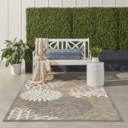 Nourison Aloha Indoor/Outdoor Natural 6' x 9' Area Rug, (6x9)